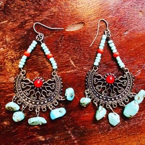 Turquoise Chandelier Earrings